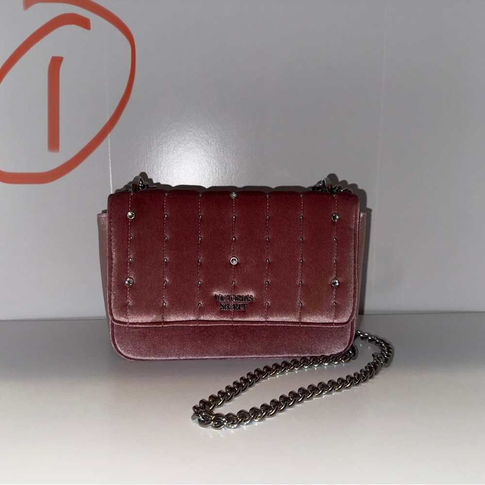 Victoria's Secret Pink Velvet Crossbody Bag